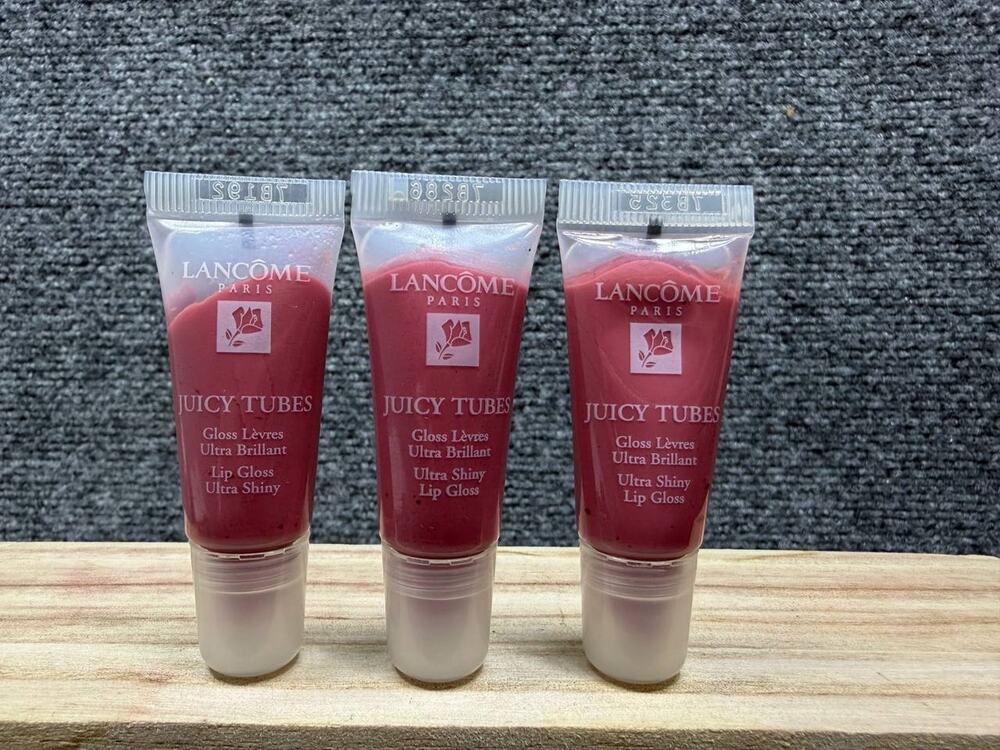 Lancome Juicy Tubes Tickled Pink Lip Gloss 3pc 0.28oz 0.21oz